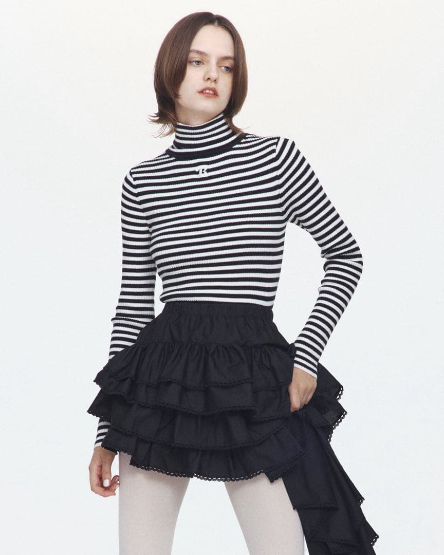 トップス Bibiy. B. TURTLE KNIT BLACK