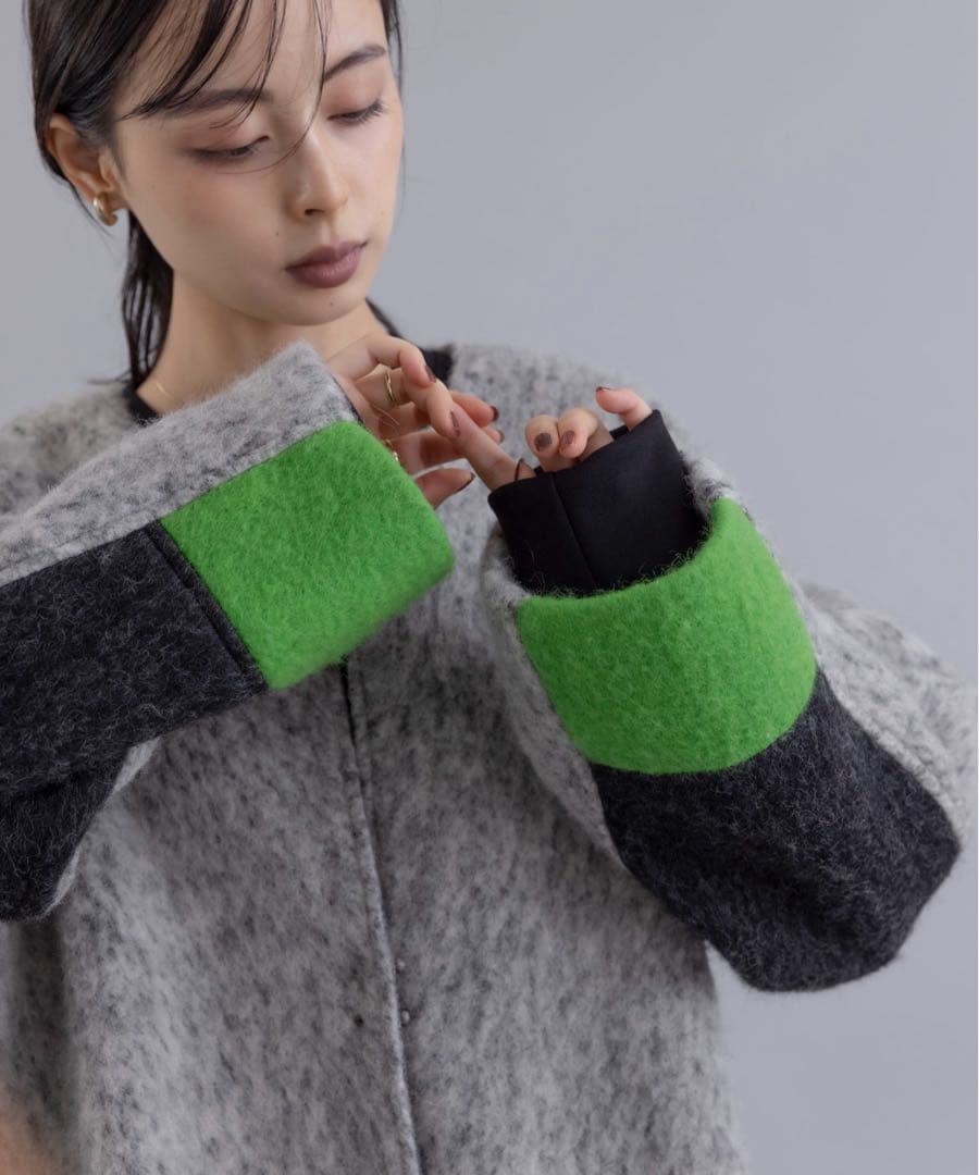 1月末まで⭐︎eimee law エイミーロウ　マーブルシャギーロングコート38