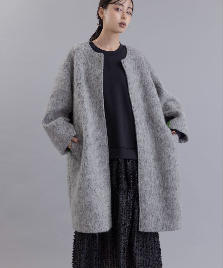 1月末まで⭐︎eimee law エイミーロウ　マーブルシャギーロングコート38