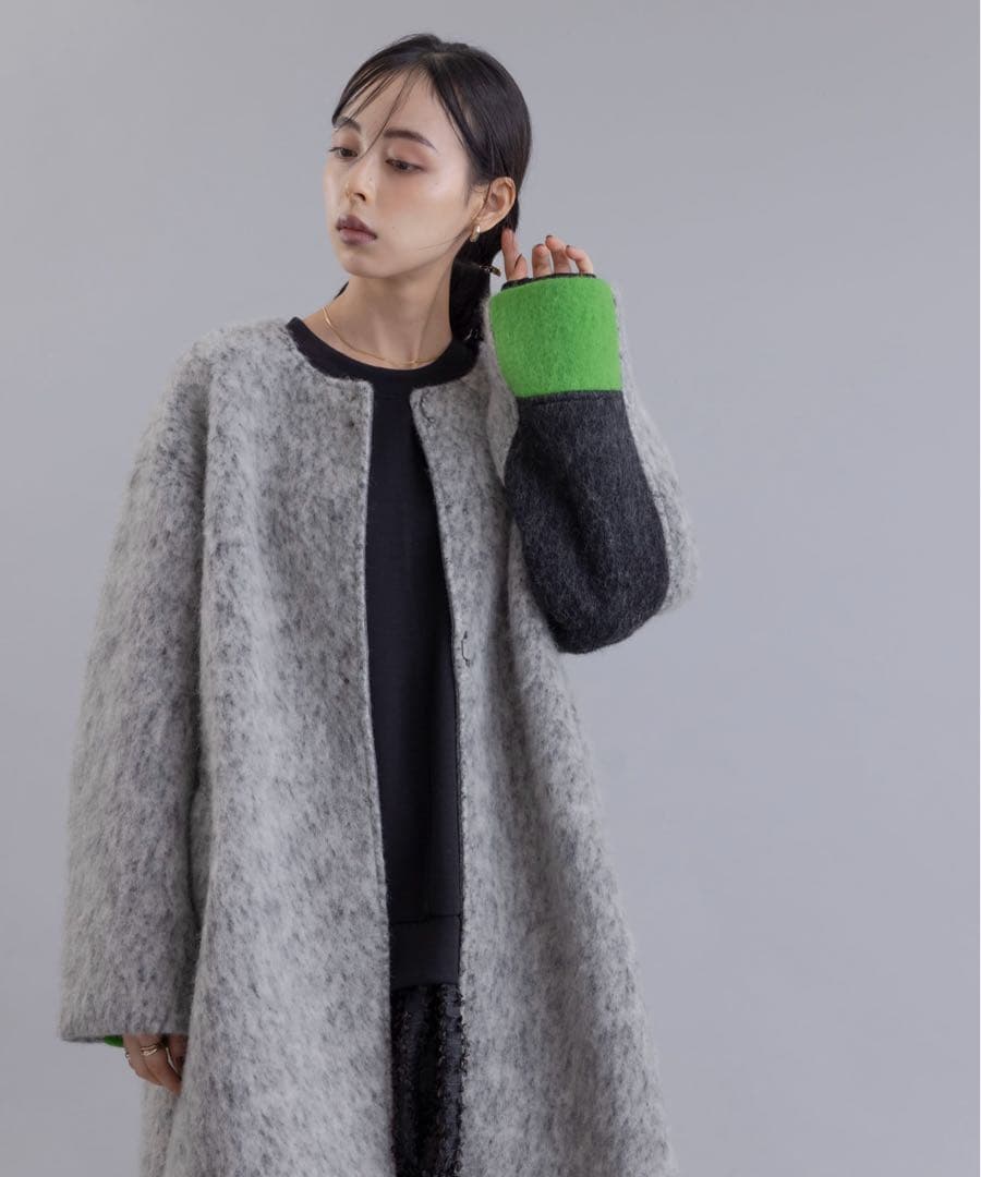 1月末まで⭐︎eimee law エイミーロウ　マーブルシャギーロングコート38