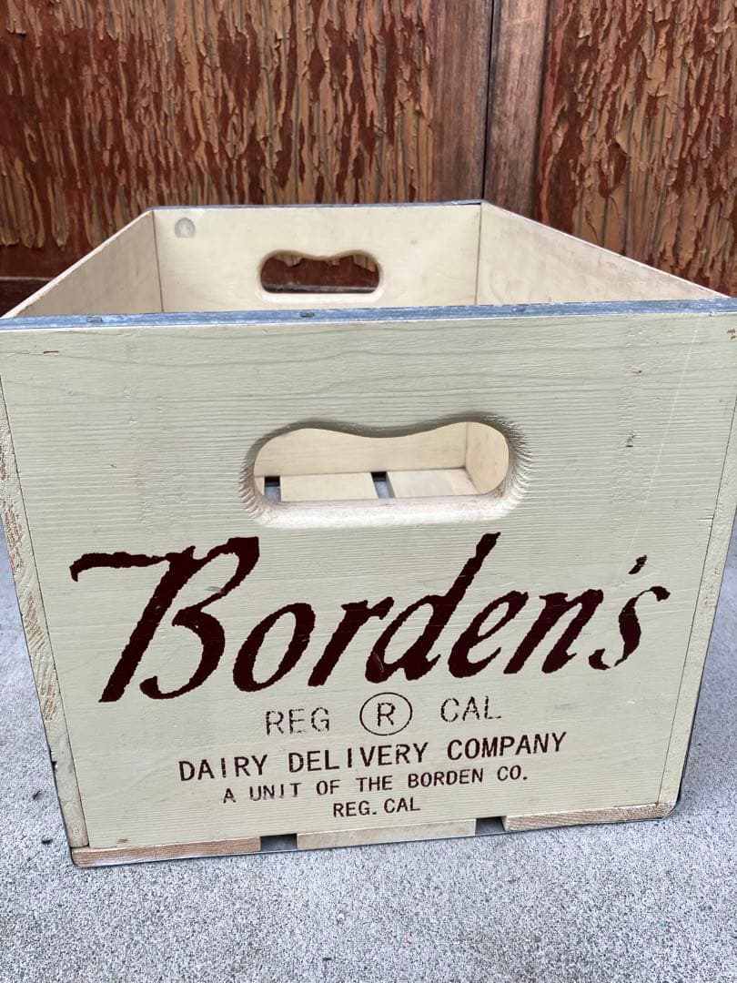 Borden’s ミルク 木箱 ウッドボックス レトロ ビンテージ　①