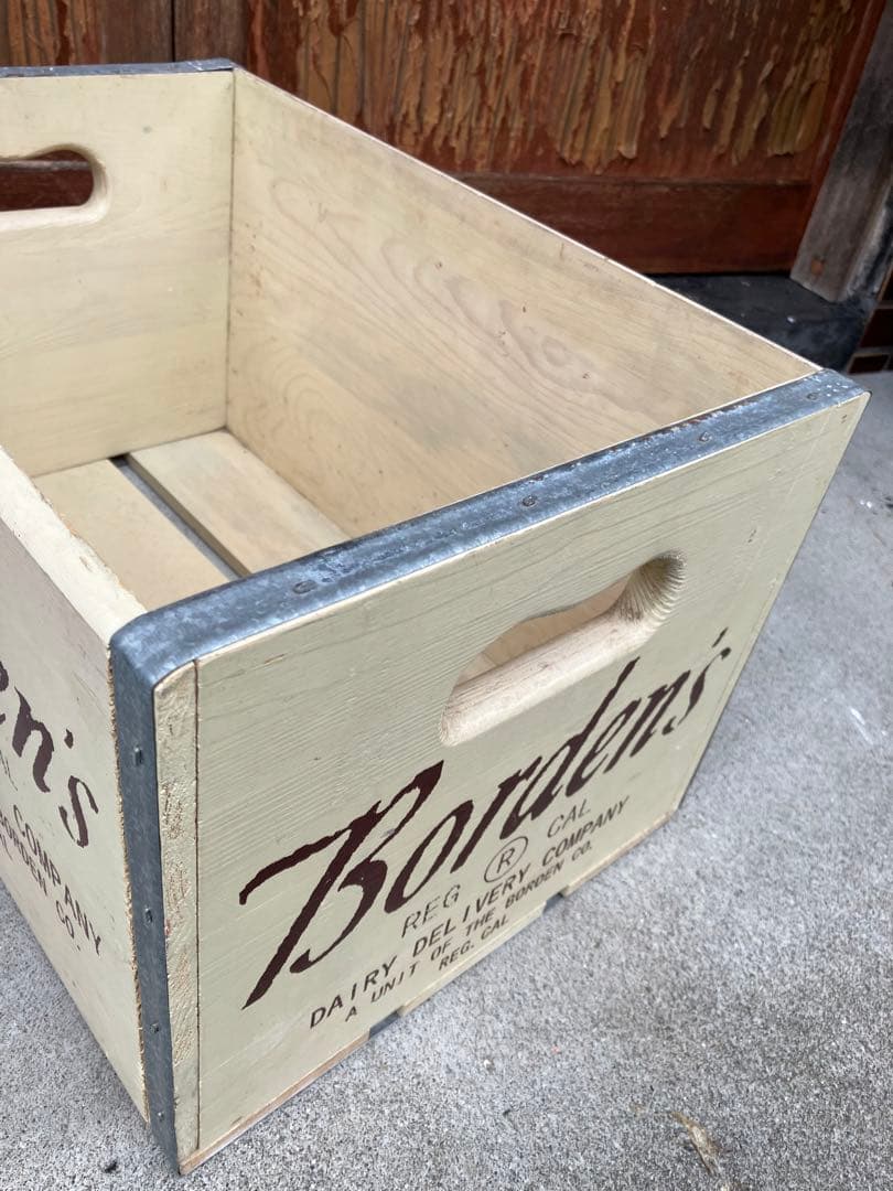 Borden’s ミルク 木箱 ウッドボックス レトロ ビンテージ　①