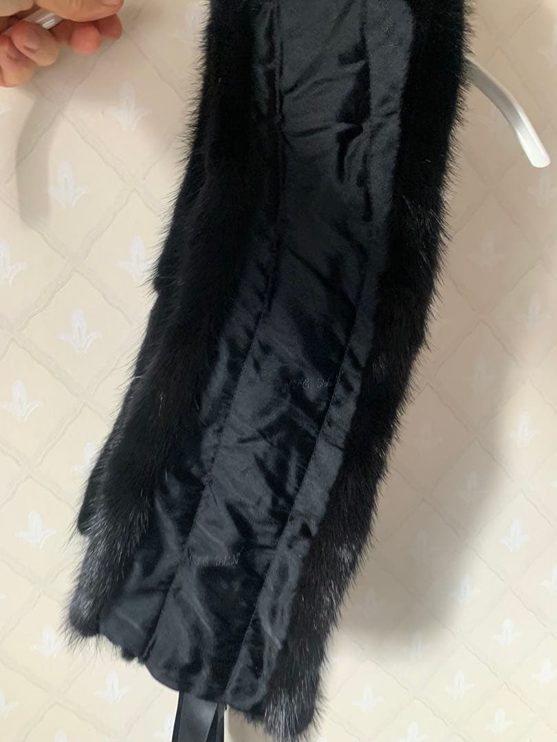 ミンク　リアルファー　レッドボルドーカラー　ティペット　成人式