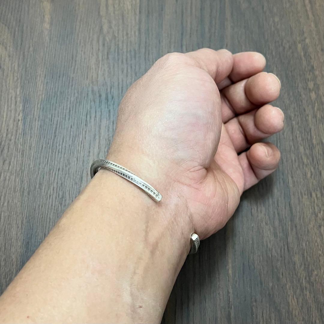 【新品・未使用】バングル カレンシルバー ハンドメイド　純銀97% カレン族