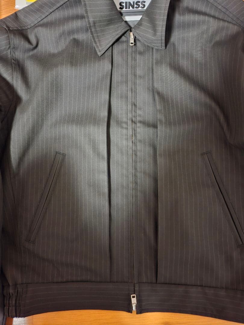 SINSS　美品　ストライプショートブルゾン　Sサイズ　ブラック　即日発送