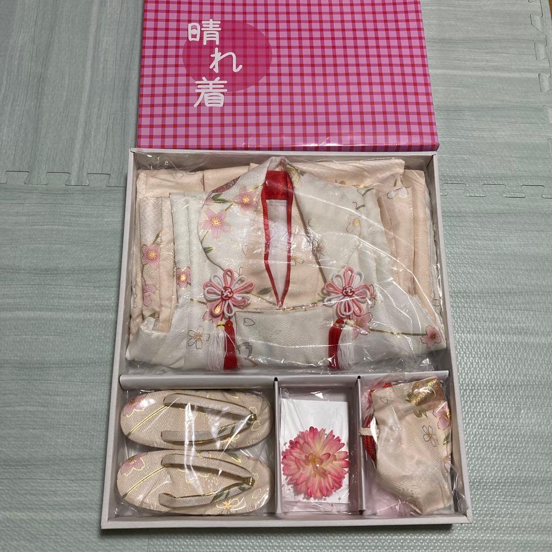 [KYOETSU] 七五三 3歳 着物セット 女の子 ピンク (3.淡橙の秋桜)