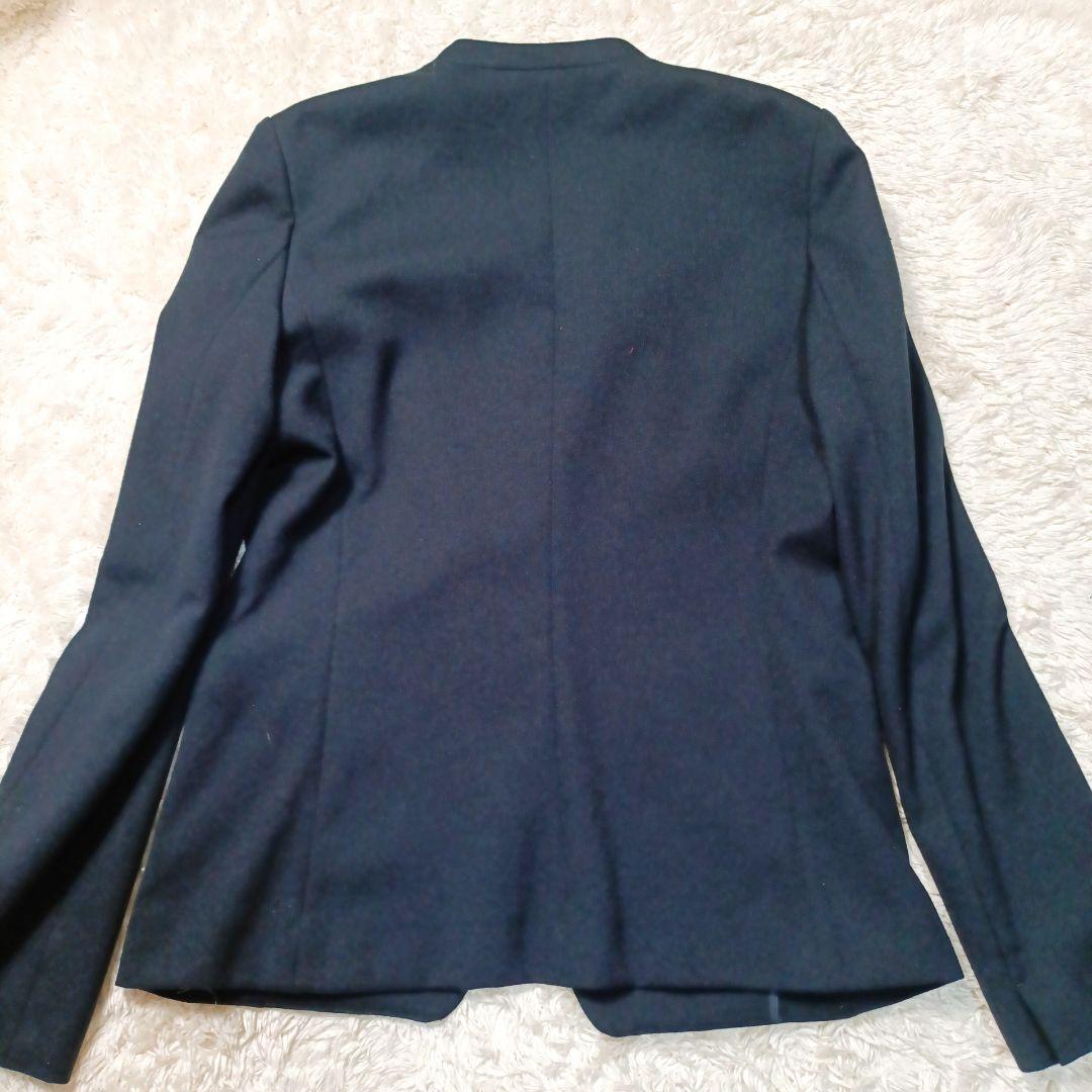 大きめサイズ ICB レディースセットアップ ネイビー カラーレス パンツスーツ