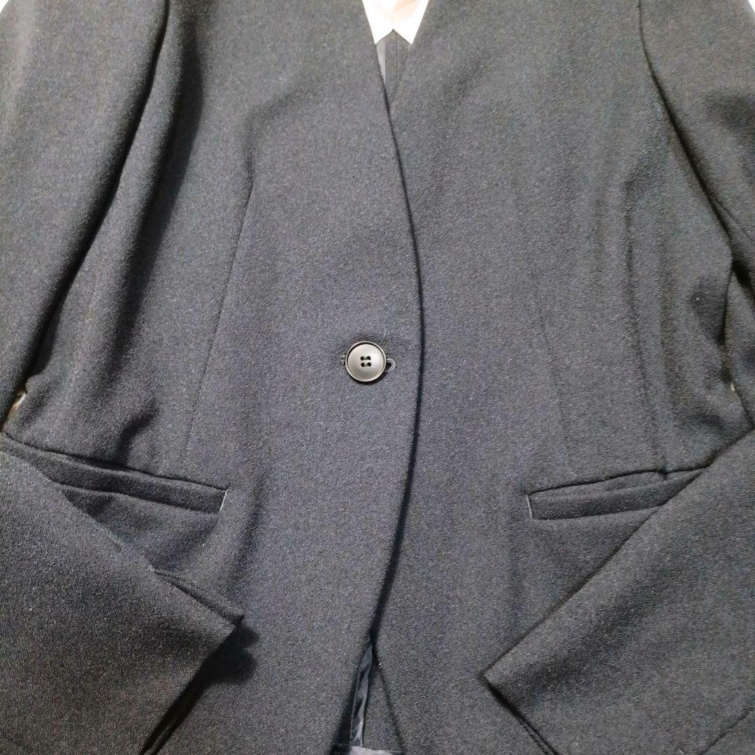 大きめサイズ ICB レディースセットアップ ネイビー カラーレス パンツスーツ