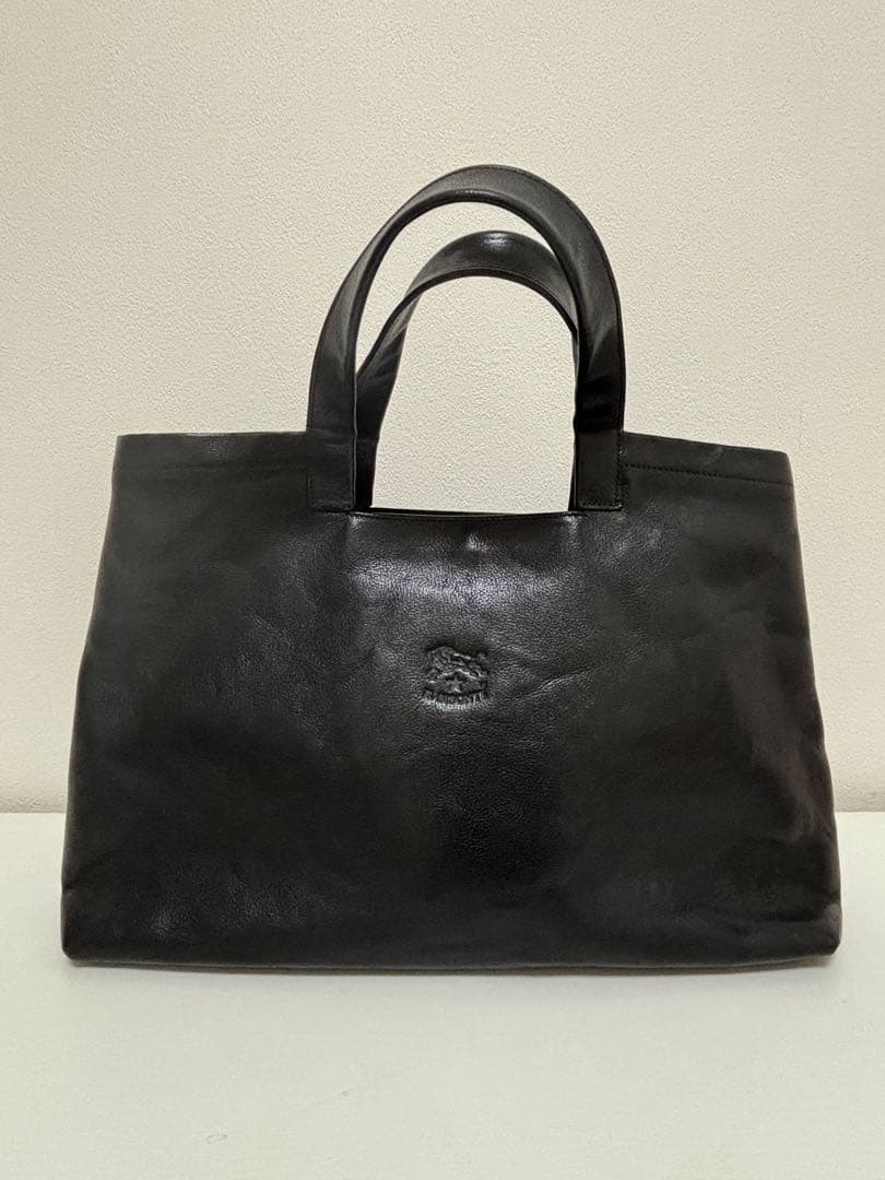 【1月限定セール】イルビゾンテ トートバッグ　ブラック　レザー