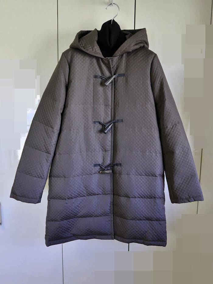 美品■セオリーリュクス■フード付き　ダッフルダウンコート■カーキ■size40