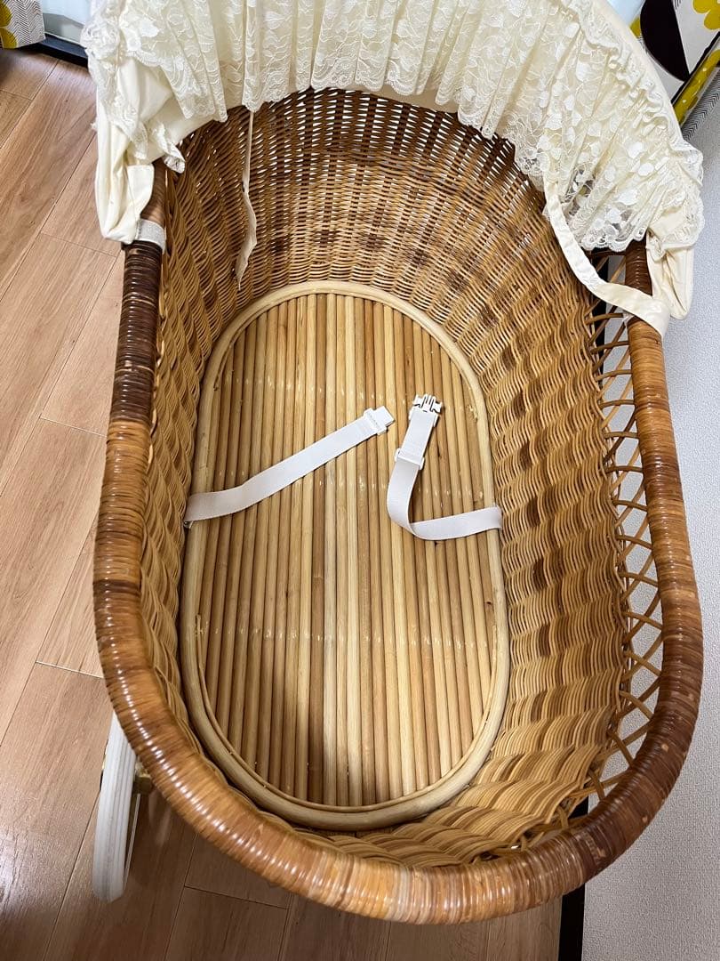 値下げしました！東京乳母車 プスプス（籐製ベビーカー）