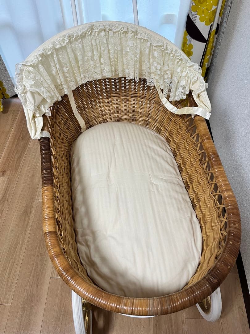 値下げしました！東京乳母車 プスプス（籐製ベビーカー）