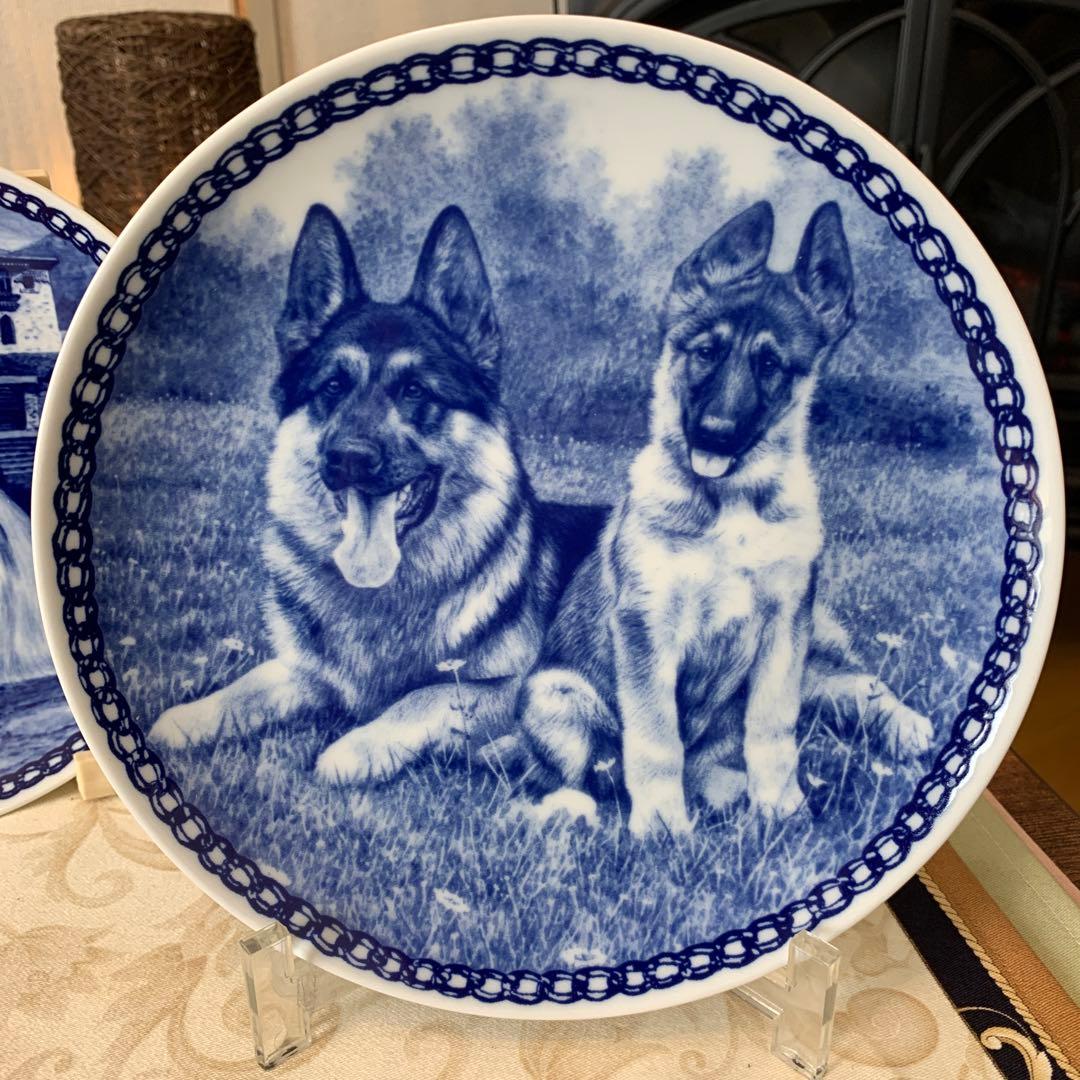 スキャンレクベン　シーズー　ジャーマンシェパード　飾り皿　プレート
