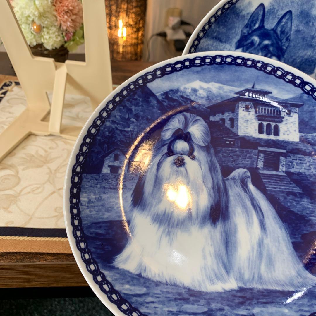 スキャンレクベン　シーズー　ジャーマンシェパード　飾り皿　プレート