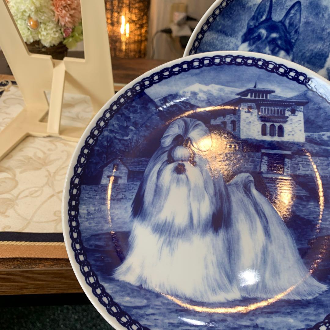 スキャンレクベン　シーズー　ジャーマンシェパード　飾り皿　プレート