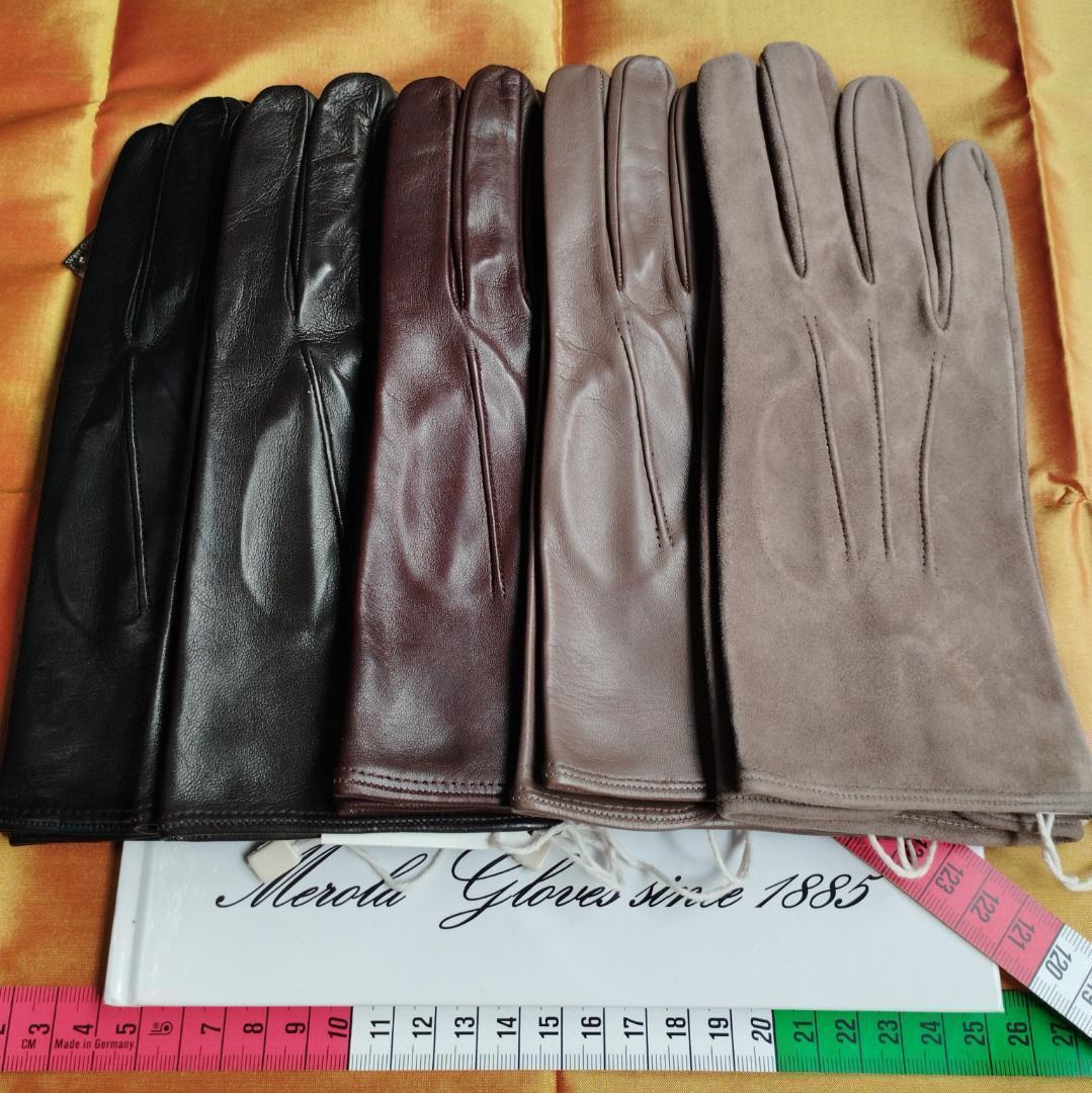 初売り 今季 メローラ ナッパ黒 ライニングなし グローブ 革手袋 MEROLA