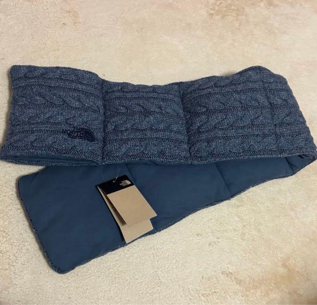韓国購入品⭐︎希少 THE NORTH FACE ケーブル編みマフラー ネイビー