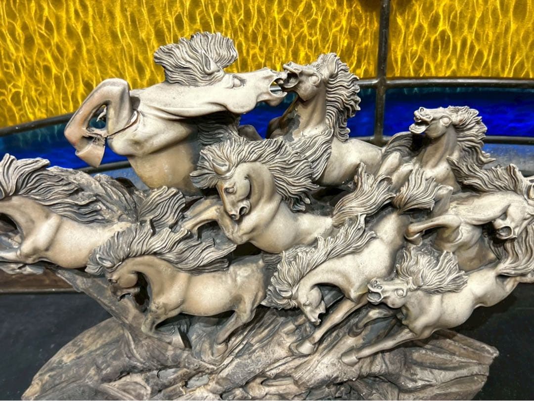 九頭馬 うまくいく 馬 置物 縁起物 風水 難あり インテリア
