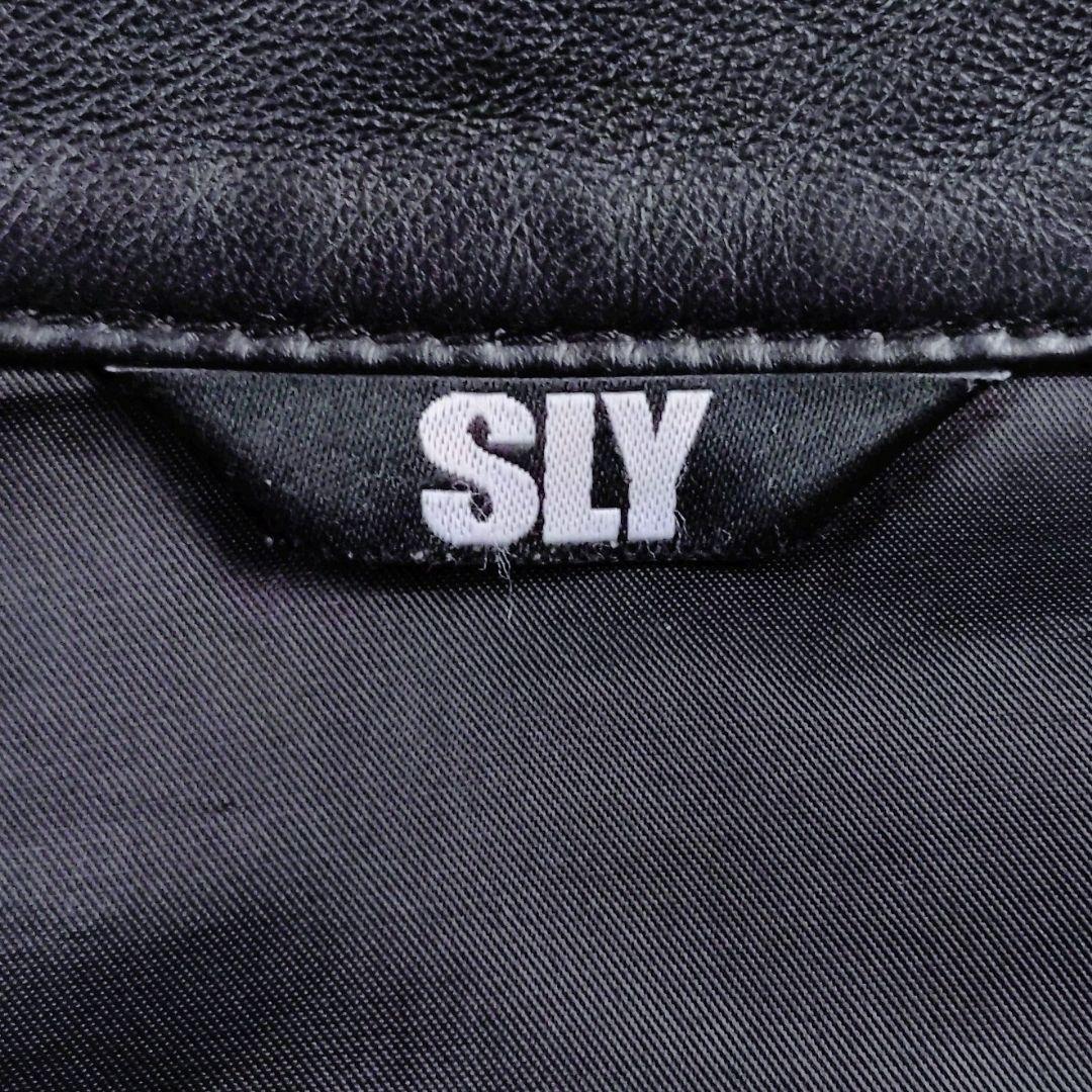 SLY　ラムレザージャケット　羊革　短丈　リブ　ブラック　S〜M