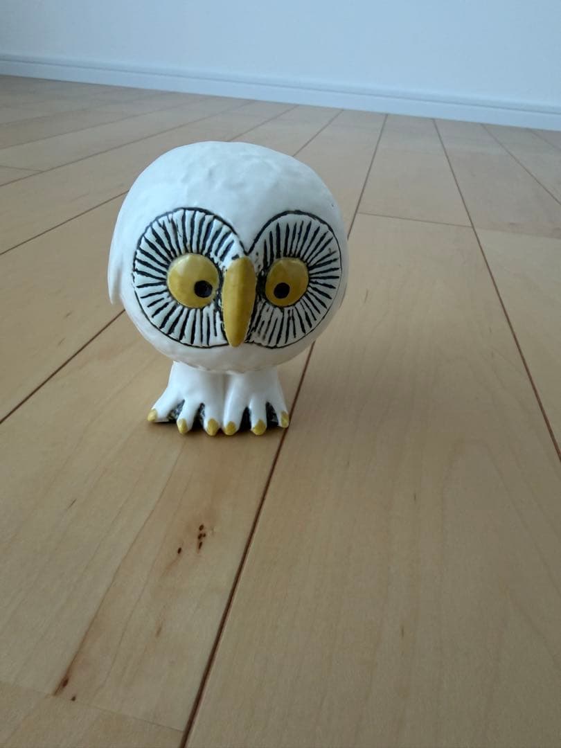 リサラーソン 白い森のふくろう シリアルナンバー入り 専用ポーチ付き