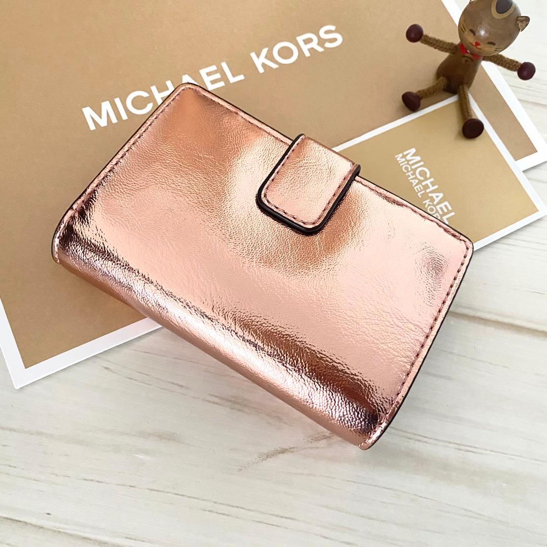 ★新品 MICHAEL KORS 折り財布 ピンク 二つ折り財布