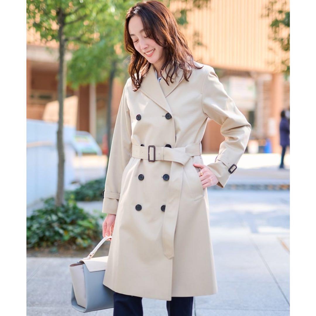 はな　通勤トレンチコート大きいサイズ48/5L定価4.2万円 訳あり