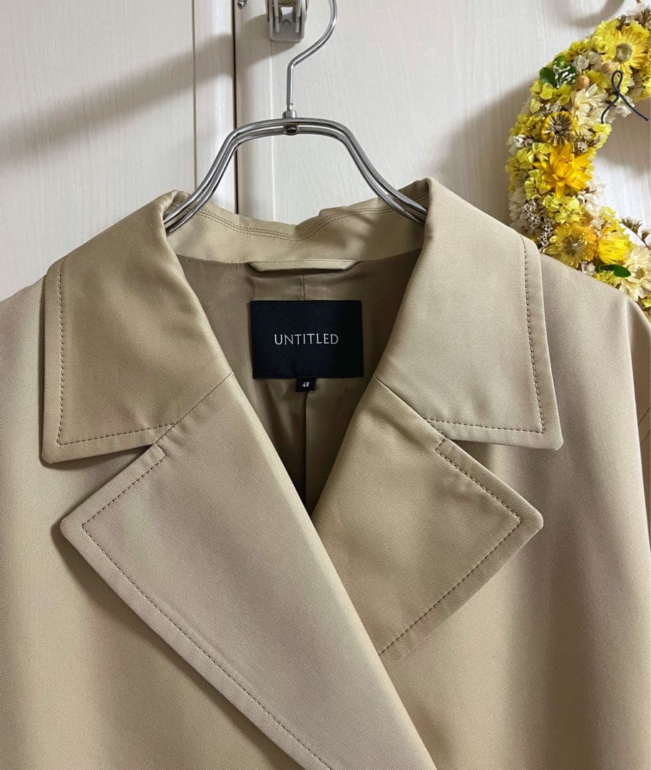 はな　通勤トレンチコート大きいサイズ48/5L定価4.2万円 訳あり