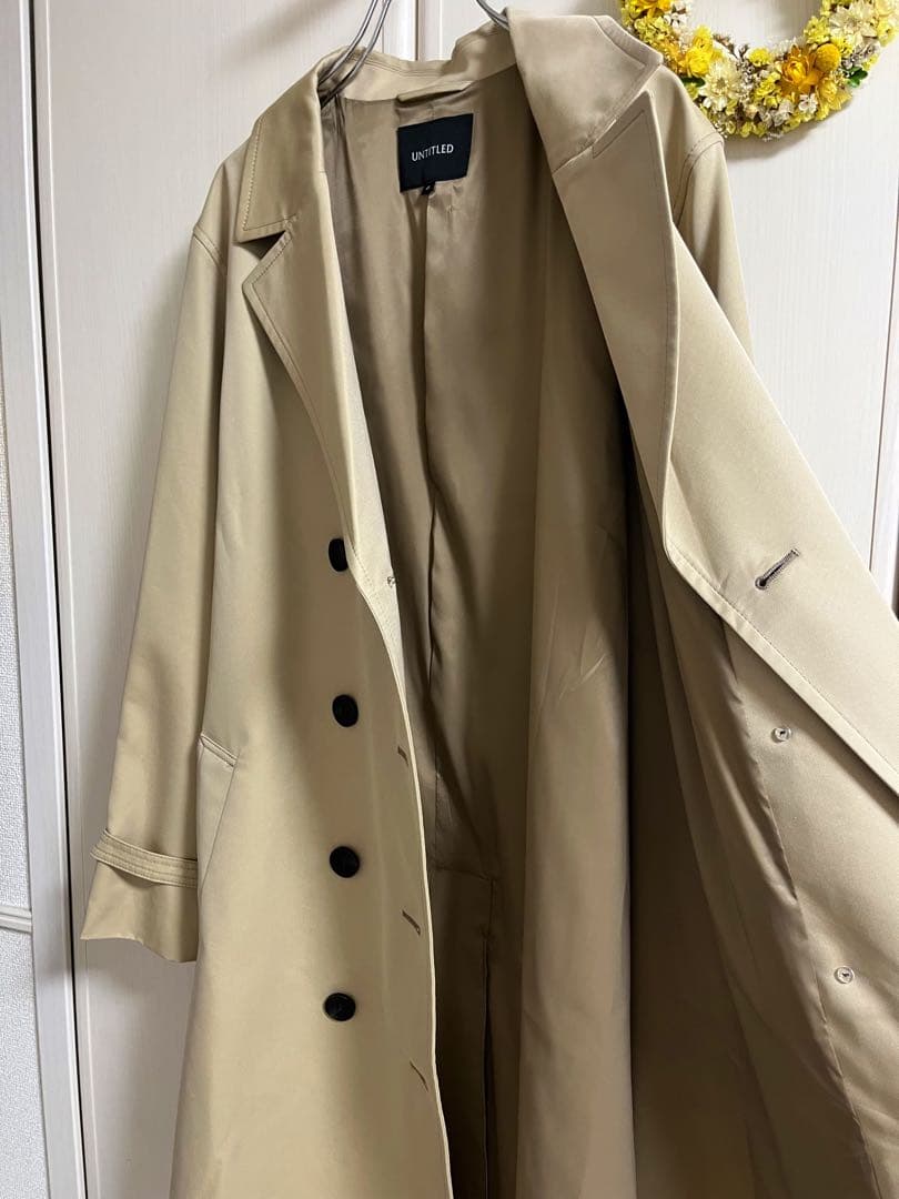 はな　通勤トレンチコート大きいサイズ48/5L定価4.2万円 訳あり