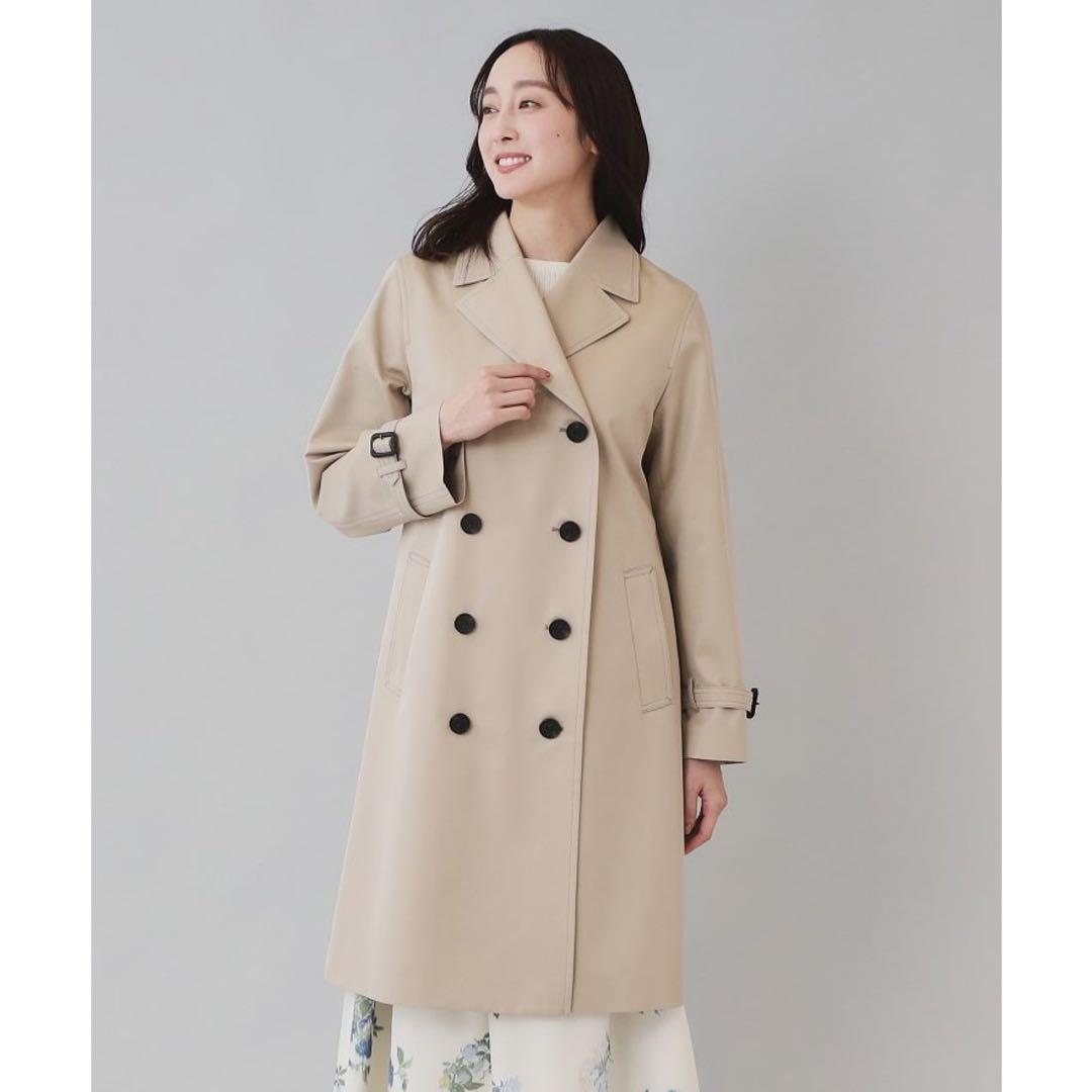 はな　通勤トレンチコート大きいサイズ48/5L定価4.2万円 訳あり