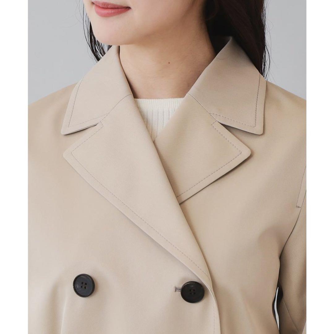 はな　通勤トレンチコート大きいサイズ48/5L定価4.2万円 訳あり