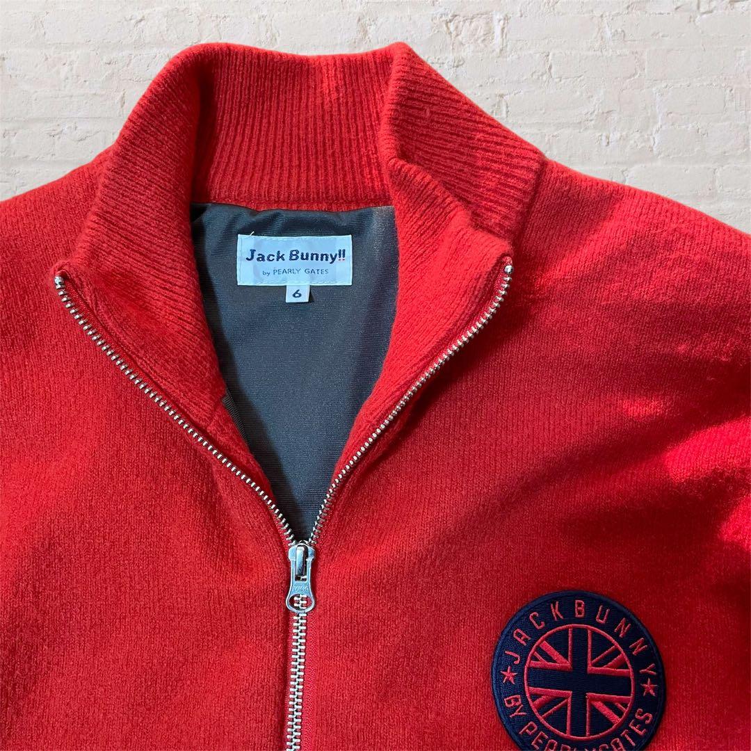美品　JACK BUNNY 防風裏地付　ニットジャケット(6)XL