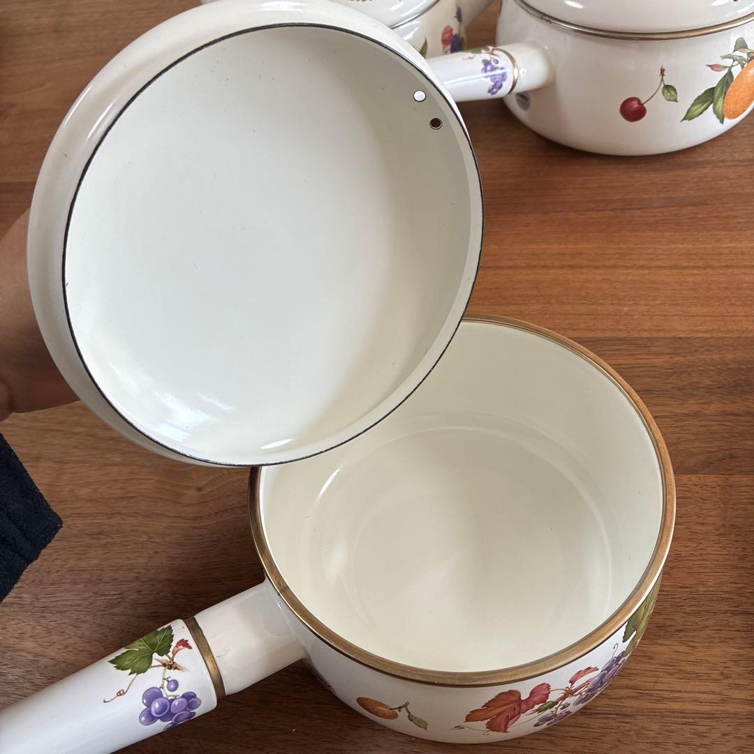 【未使用 希少】エジリー 両手鍋　片手鍋 フルータスコレクション　3点セット