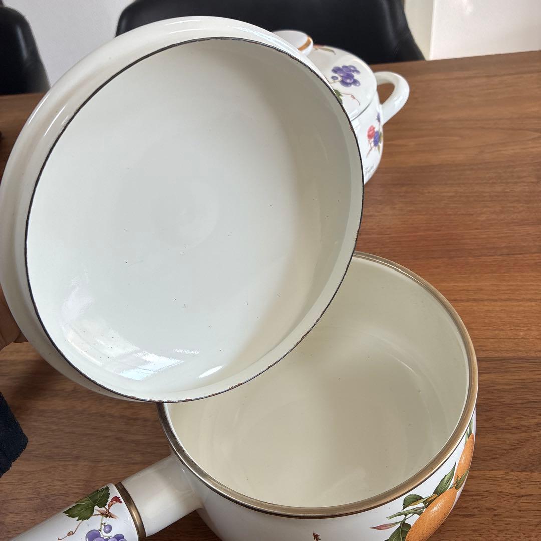 【未使用 希少】エジリー 両手鍋　片手鍋 フルータスコレクション　3点セット