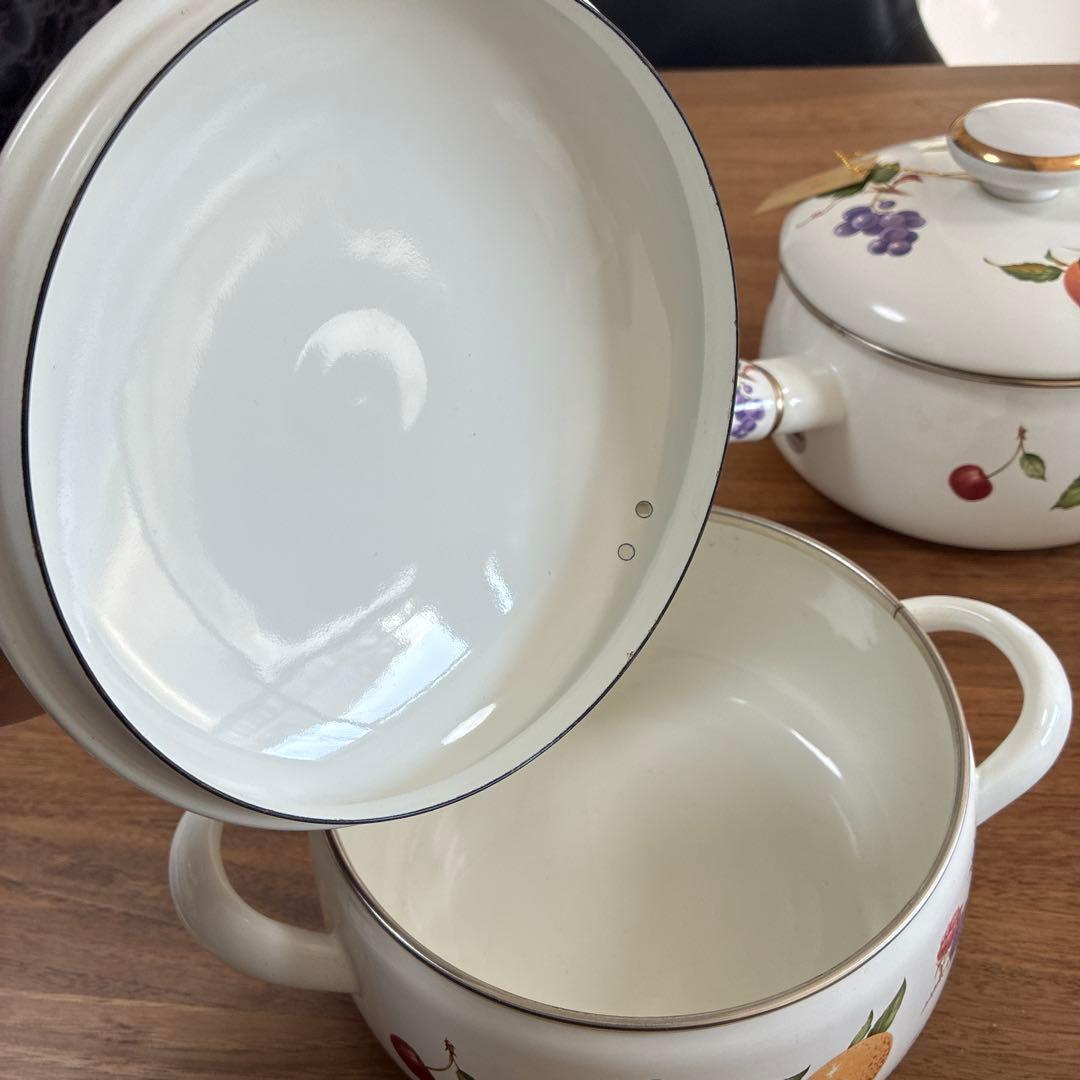 【未使用 希少】エジリー 両手鍋　片手鍋 フルータスコレクション　3点セット