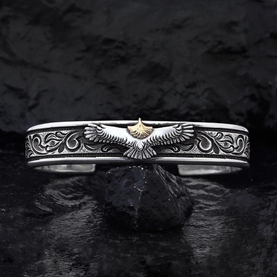 アリゾナフリーダム　18金頭イーグル×唐草　バングル