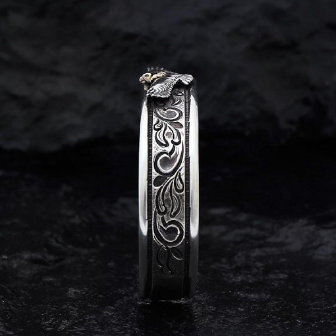 アリゾナフリーダム　18金頭イーグル×唐草　バングル