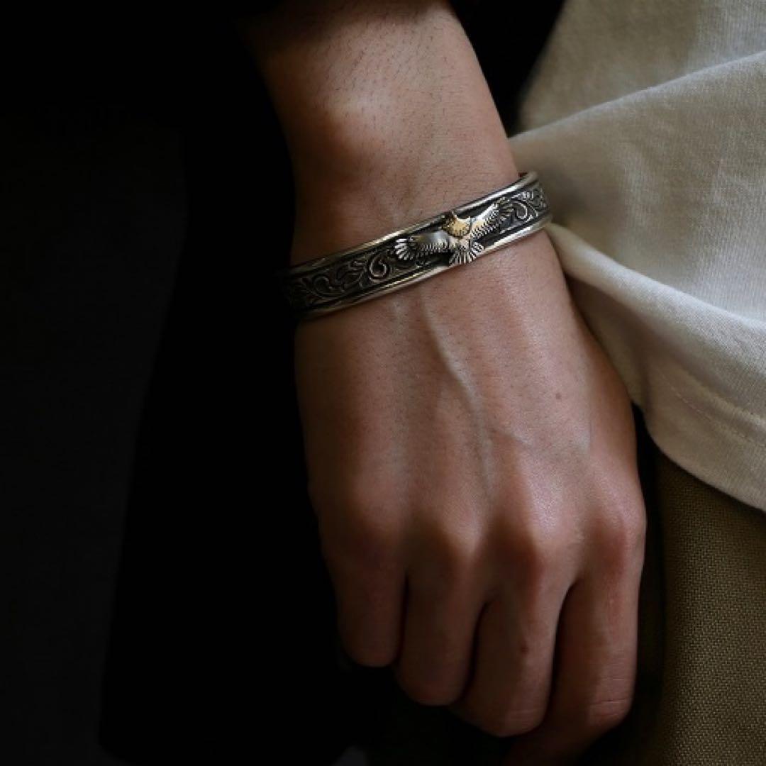 アリゾナフリーダム　18金頭イーグル×唐草　バングル