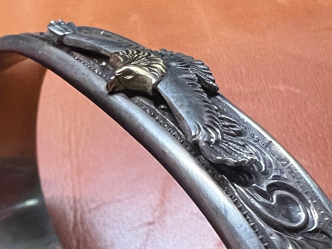アリゾナフリーダム　18金頭イーグル×唐草　バングル