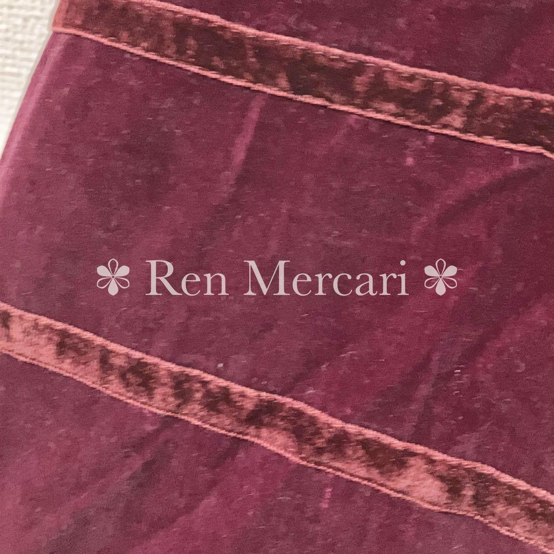 バーガンディ 別珍のジャンパースカート+ブラウス