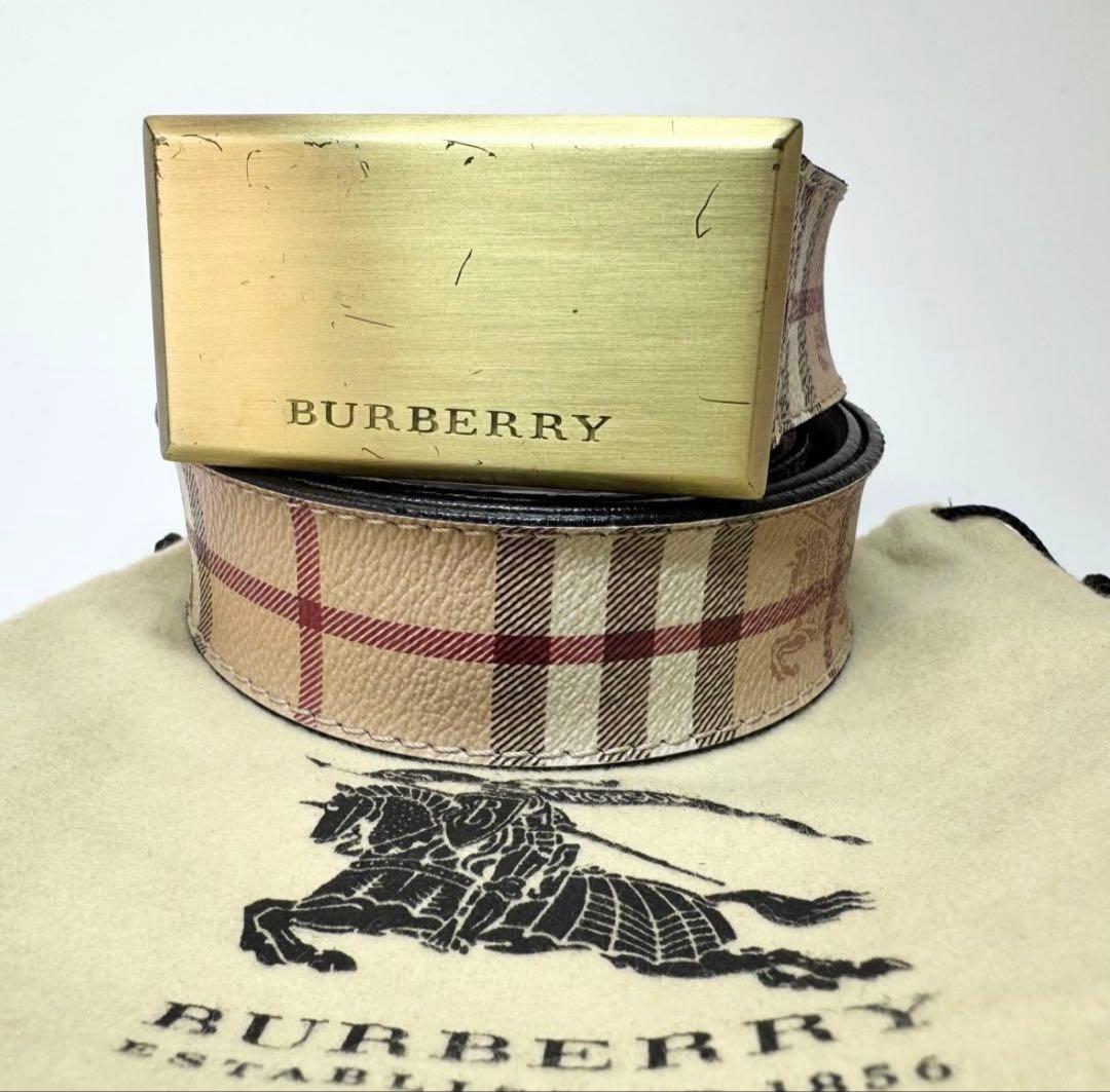 BURBERRY　ベルト　ノバチェック　シャドーホース レザー archive