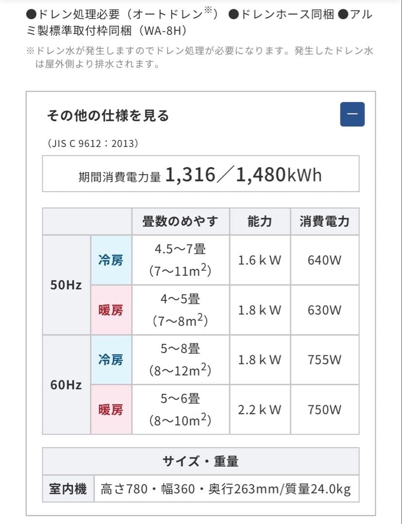CORONA 窓用エアコン CWH-A1824R