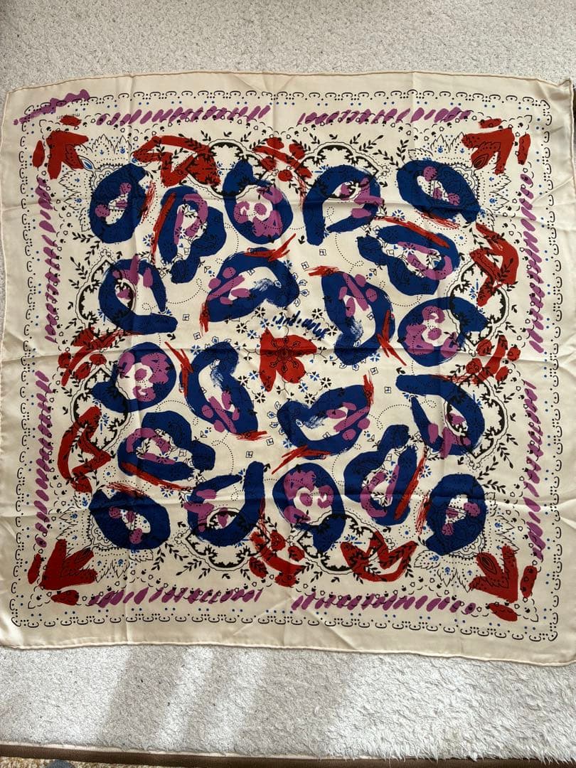 【タグ付未使用】manipuri マニプリ ランダムペイズリー スカーフ65