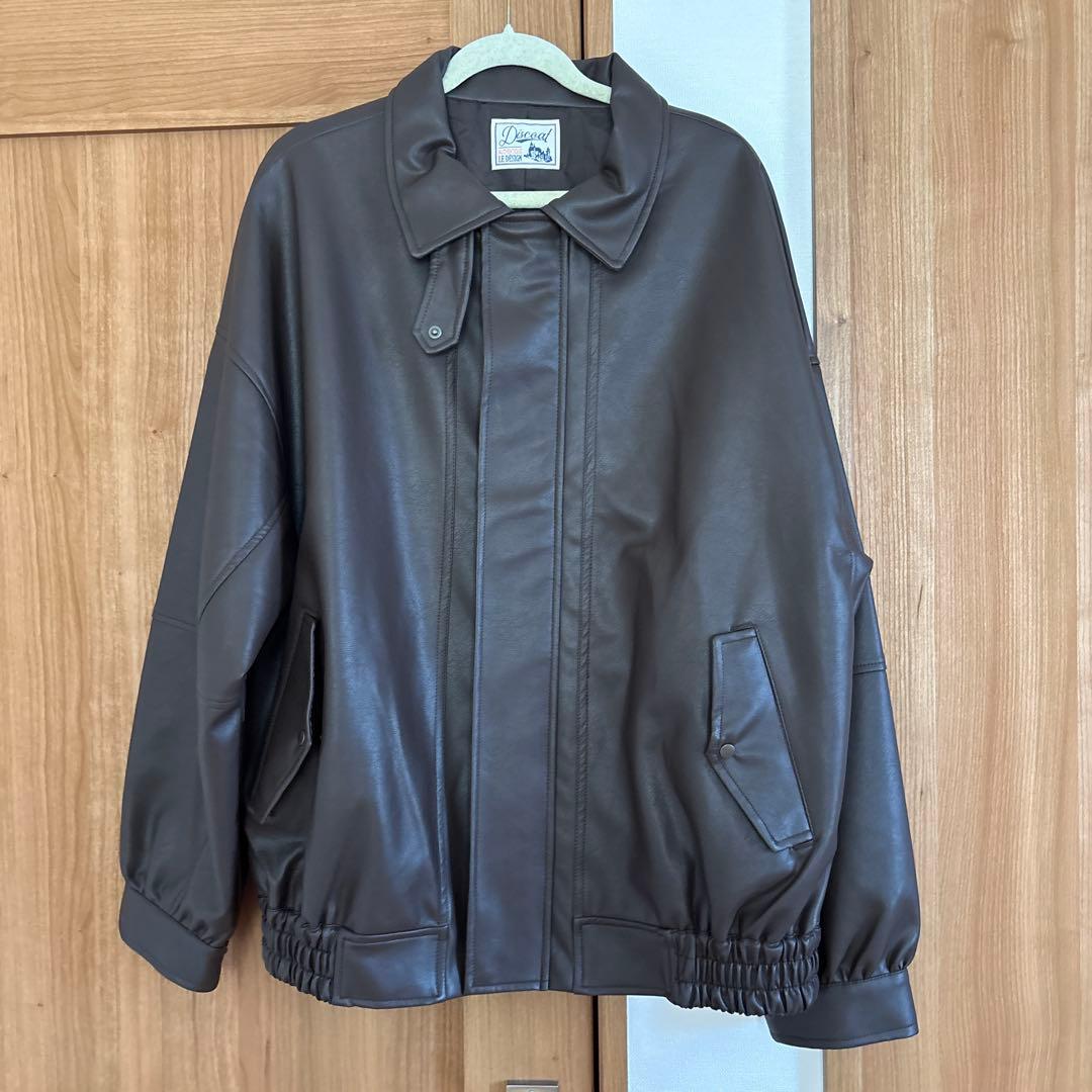 Discoat ビンテージPUレザージャケット ブラウン