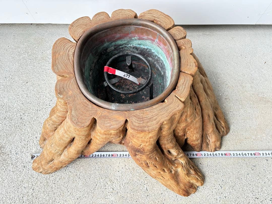 希少 逸品 切り株 火鉢 277 一点物 古美術 激レア品 アンティーク 骨董品