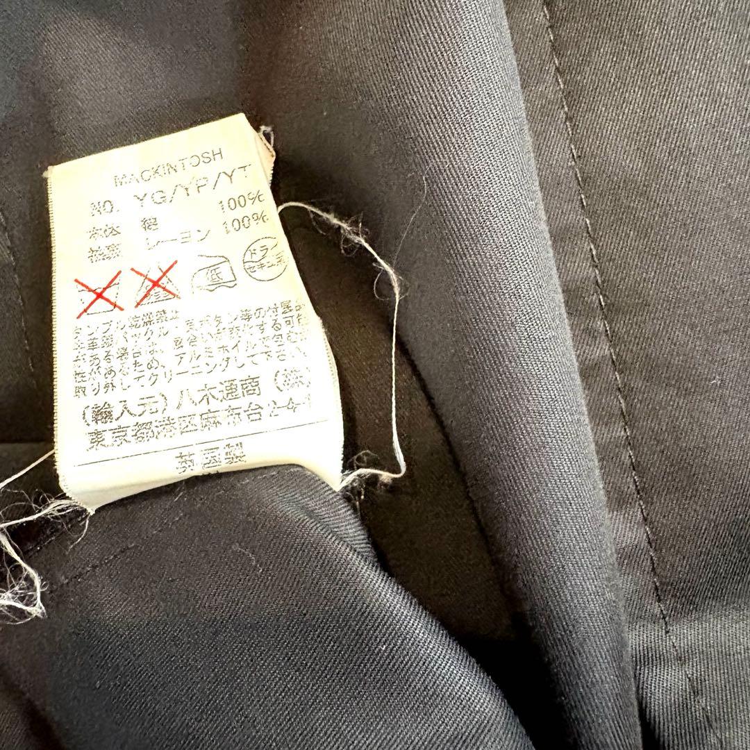 美品 マッキントッシュ 38 メンズ 英国製 トレンチコート 黒