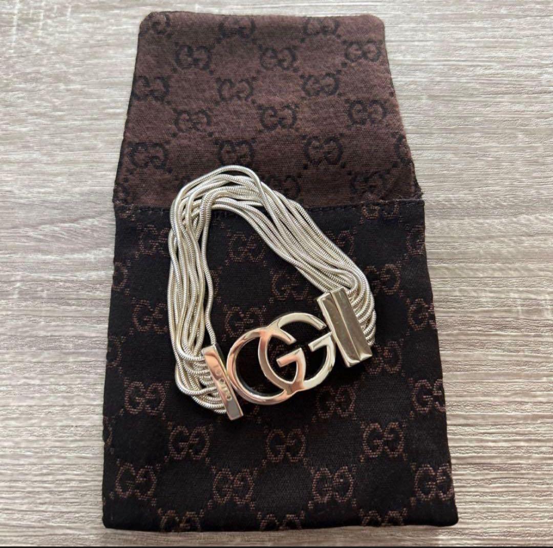 GUCCI インターロッキング ブレスレット 10連 スネークチェーン
