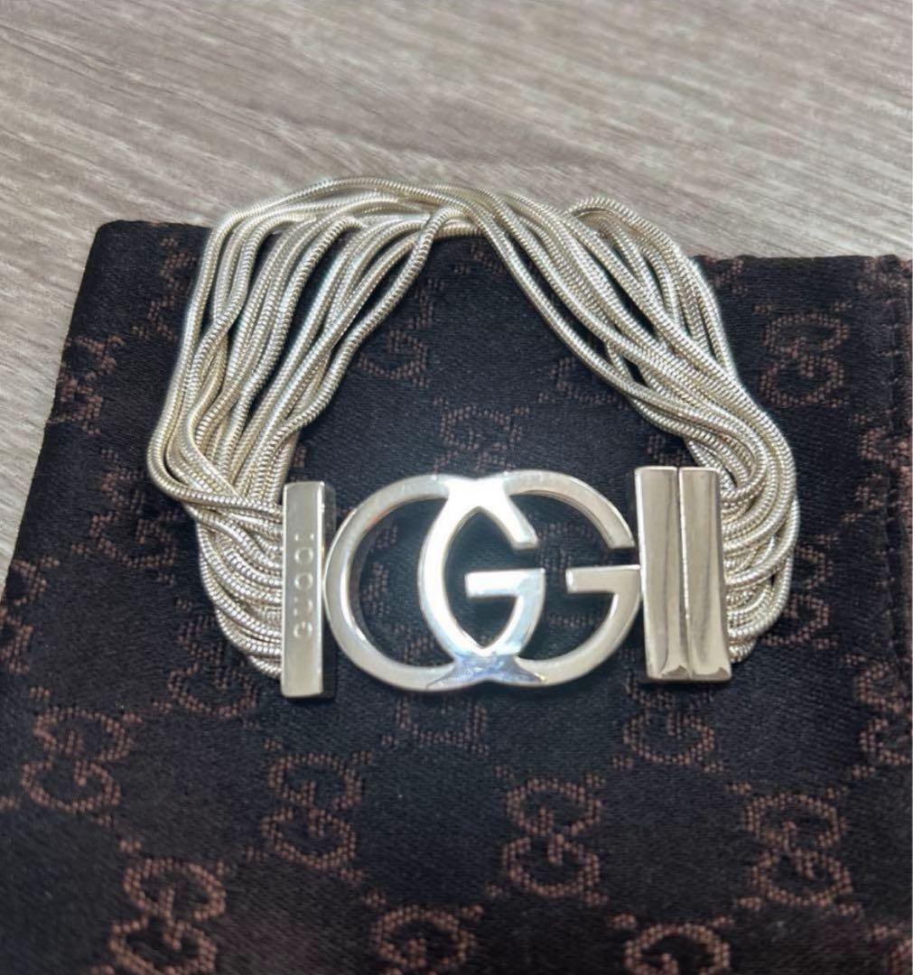 GUCCI インターロッキング ブレスレット 10連 スネークチェーン