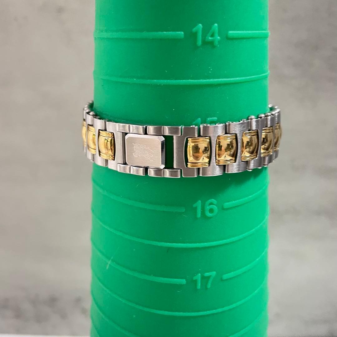 稼働品　Burberry バーバリー ゴールドベゼル　金針　デイト　腕時計