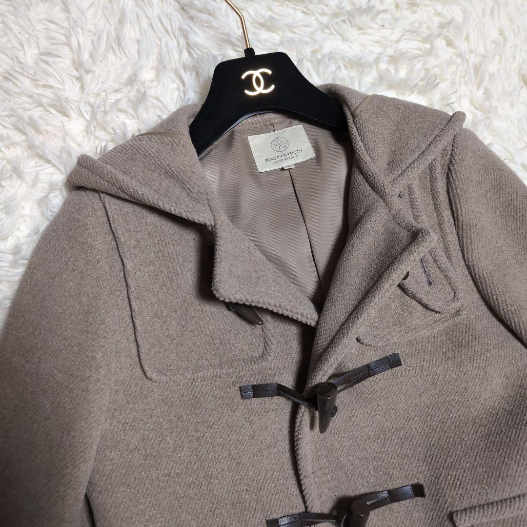 【新品 ウール】ビューティーアンドユース ダッフルコート ショート ベージュ