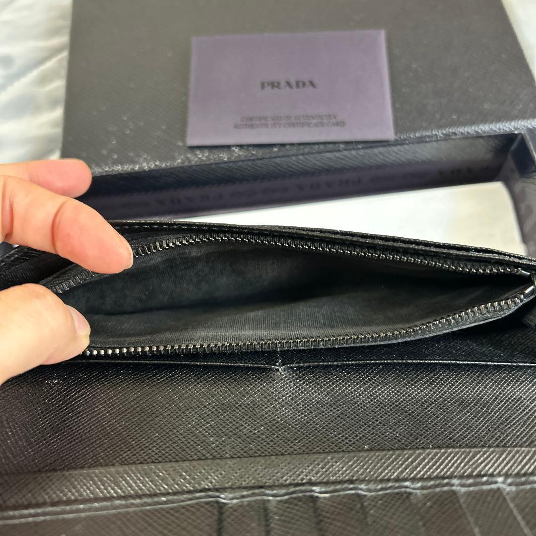 【美品】プラダ 長財布　サフィアーノレザー 黒